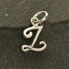 Sterling Silver 0.925 Initial Letter Script Alphabet Necklace Pendant Charm A-Z