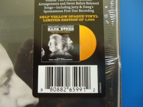 Jerry Garciaa/David Grisman Bare Bones 2 LP (2025) NEW Yellow Vinyl Shrink Tear - Picture 2 of 3