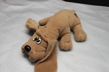 Vintage 1985 Tonka 18" Pound Puppies Long Ear Hound Dog, Collar, Tan Light Brown