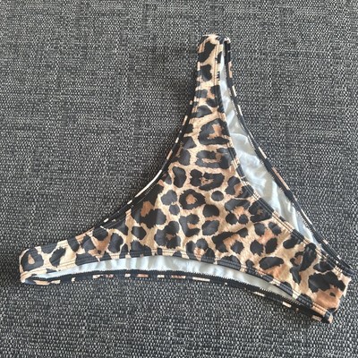 Bikinihose Gr. XL Animal High Leg Tailliert Tanga Urlaub Bademode Shein