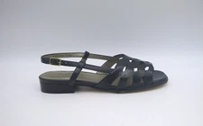 Mark Lemp Classics By Walking Cradles Millie Black Slingback Sandal Sz 7.5 Wide