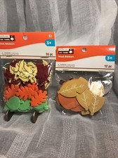 Creatology Craft Fall Foam  Wood 2 Pkg Stickers Leaves NEW Kids 3 Family DIY