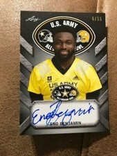 ENO BENJAMIN 2017 Leaf Army All-American On Card TOUR Auto # 6/15 NFL Draft