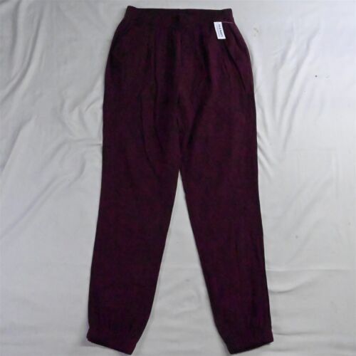 NEW Old Navy Small Tall High Rise Pull On Jogger Dark Red Womens Pants