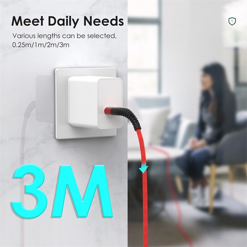 1M 2M 3M Long Fast Charging USB Charger Cable For iPhone 11 12 13 14 7 8 6 Plus - Picture 6 of 13