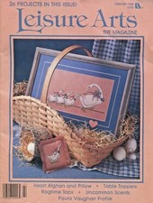 Feb 1988 Knitting Crochet Cross Stitch Leisure Arts The Magazine Crafts Patterns