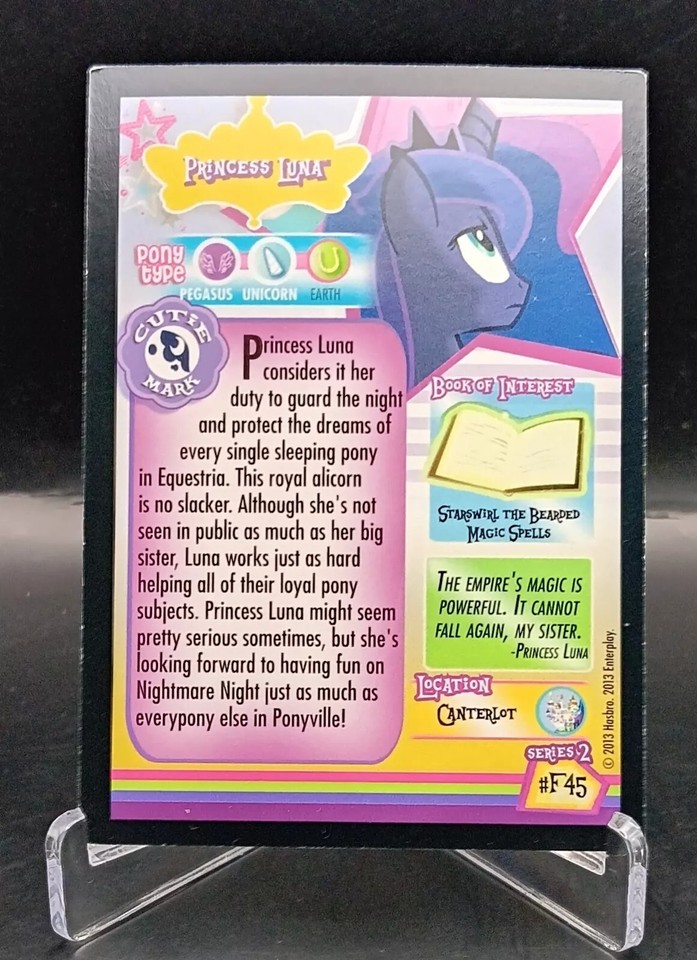 2013 Enterplay My Little Pony Series 2 Promo Foils F45 Princess Luna