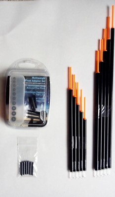 Multiweight Posenadapter + 10 passende schwarze Friedfischschwimmer Geschenkset 3