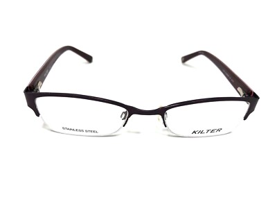 Kilter Eyeglasses Frame K5004 512 Berry Burgundy 49-19-134 Half Rim Q868