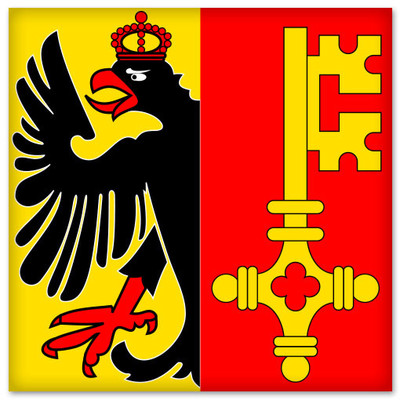 Autoaufkleber Geneva City Flag K1615 Sticker-12cm