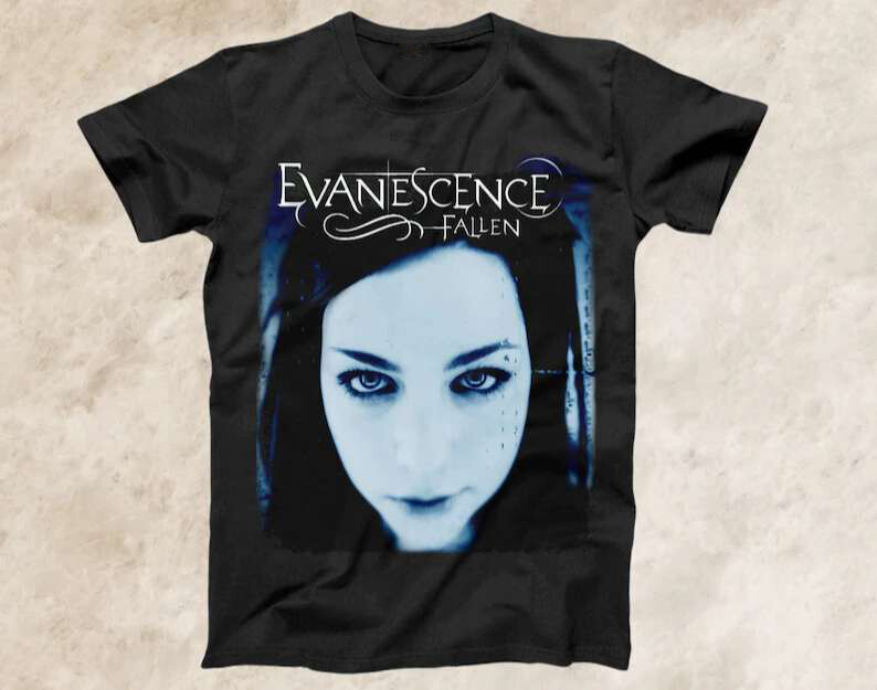 Vintage Evanescence Fallen Heavy Cotton Black All Size
