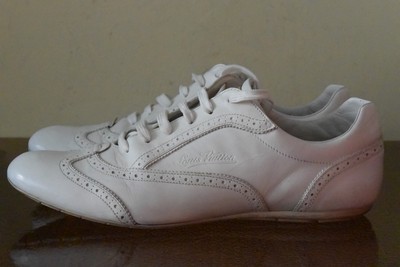 Louis Vuitton Men's White Leather Shoes 