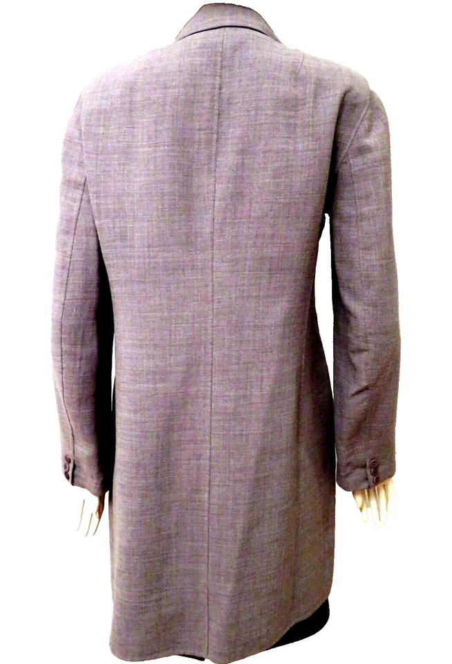 Abrigo largo de lana beige claro sin forrado Donna Karan para mujer talla 8 M Foto 4 de 4