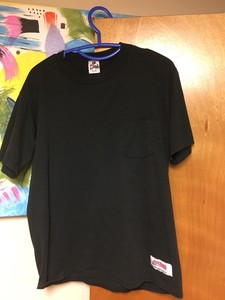 plain black pocket tee