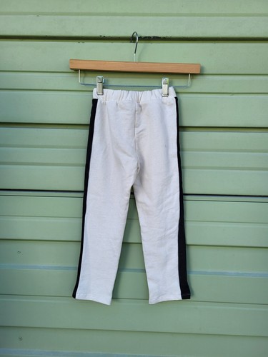 ZARA Boys WHITE PLUSH PANTS SIDE STRIPES Elastic Waist Size 6 Y #5170A DEFECT - Picture 11 of 12
