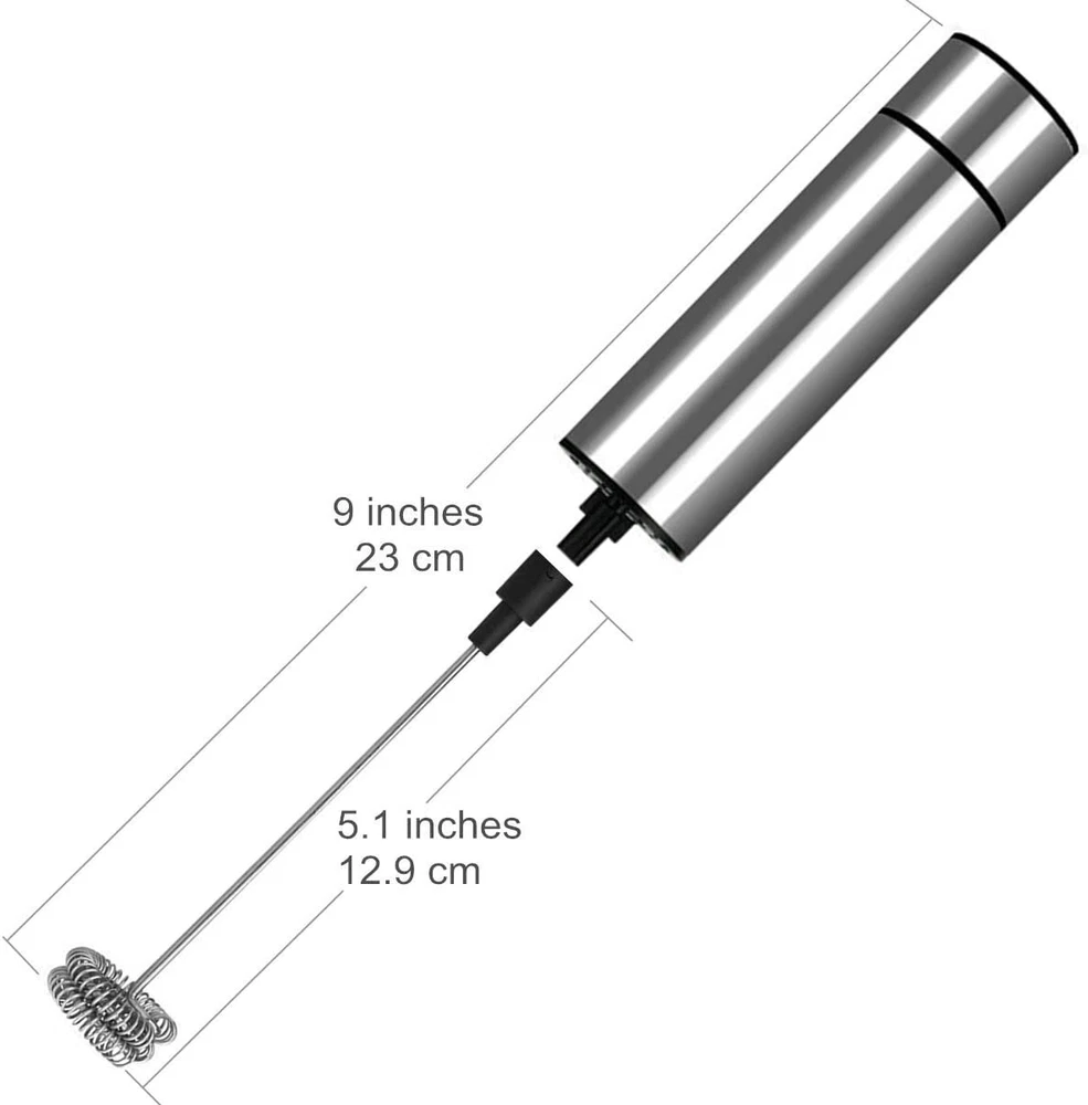 Milk Frother Handheld Battery Operated, Coffee Frother for Milk Foaming, Latte/C