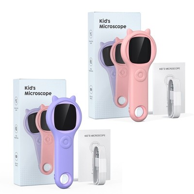 Kid Microscope 500X Handheld Pocket Microscope Super Lens Science Educational