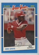 1990 Fleer Baseball's League Leaders Box Set Eric Davis #8 0uf1