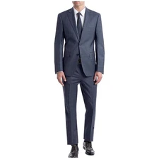 Calvin Klein Mabry Charcoal Wool Suit 40 Reg 33W Jacket Pants Set 38 R