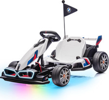Go Kart Elettrico per Bambini 24V Con Licenza Ufficiale BMW Sedile Regolabile 2 