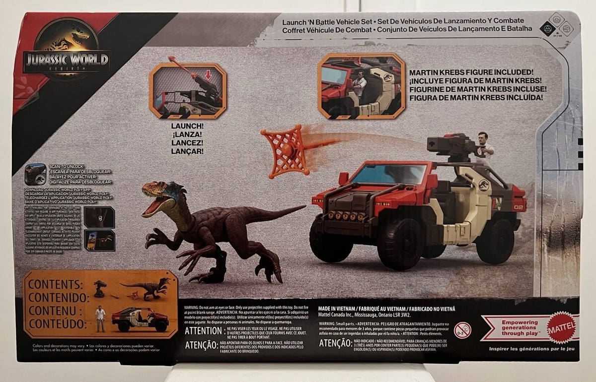 Jurassic World Rebirth Launch N Battle vehicle set | eBay