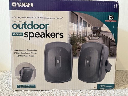 YAMAHA NS-AW190 Natural Sound All-weather 2-Way Outdoor Speakers Pair - Black