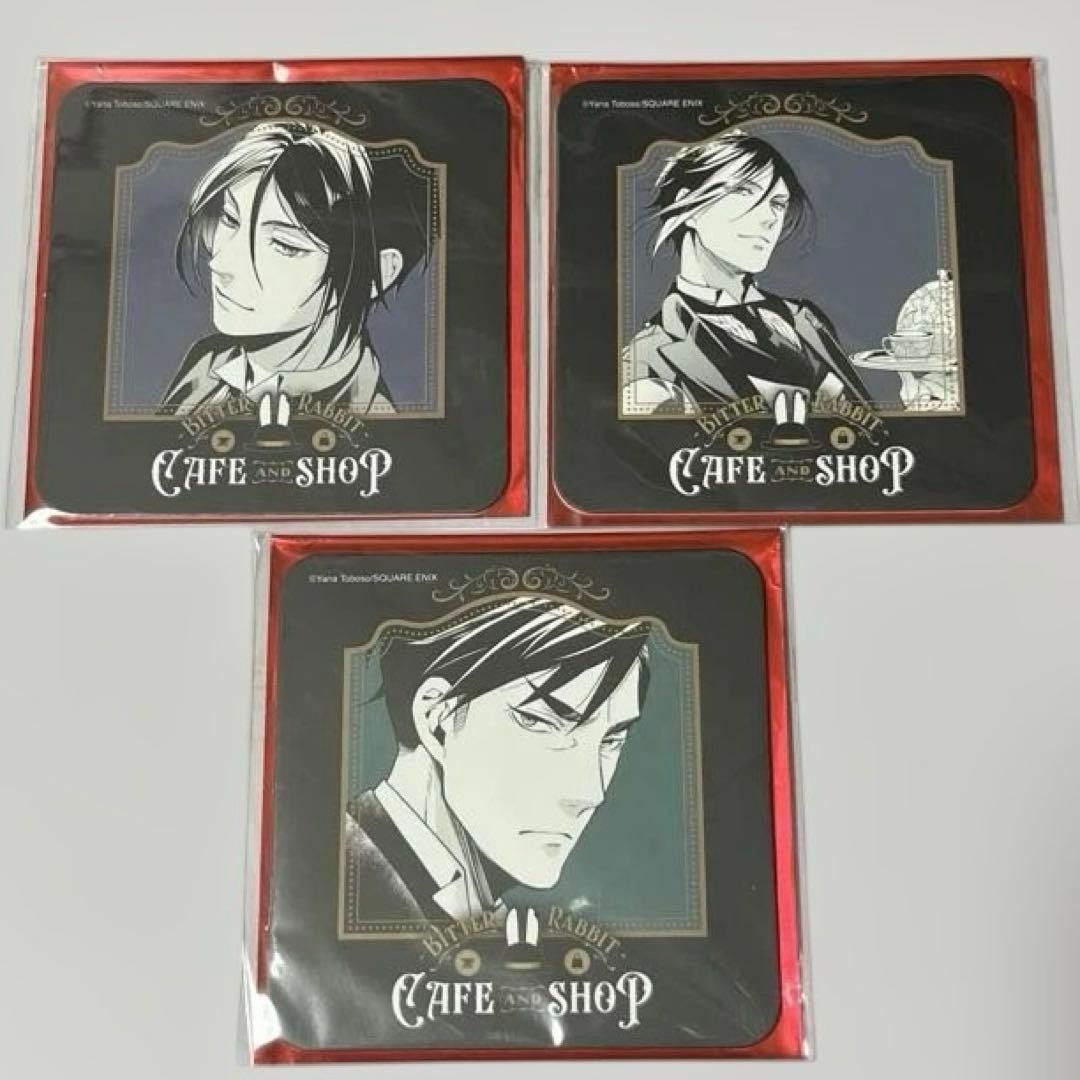 Black Butler BITTER RABBIT CAFE Coaster