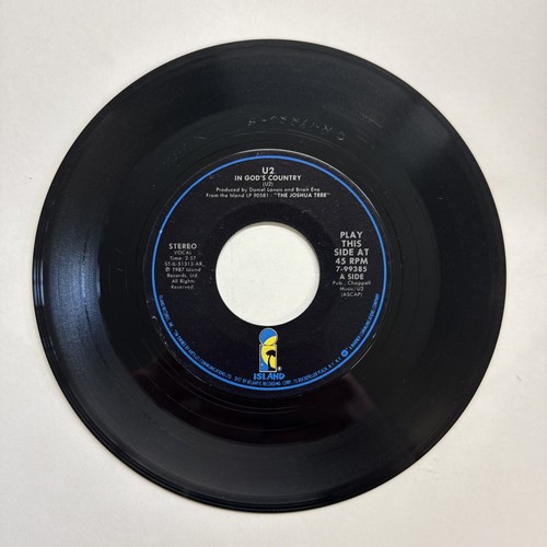 U2 - IN GODS COUNTRY / BULLET THE BLUE SKY / RUNNING TO STAND STILL - 7'' VINYL - Picture 3 of 6