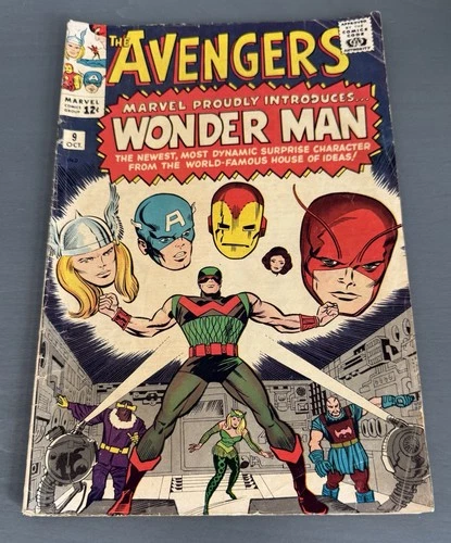 VINTAGE 1964 Marvel Comics THE AVENGERS (Vol. 1 No. 9) Wonder Man 1st Appearance