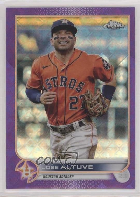 2022 Topps Chrome Logofractor Edition Purple Refractor /250 Jose Altuve #61 0lq5
