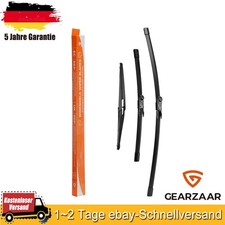 Scheibenwischer + Heckwischer Satz Ersatz für Opel Corsa D Schwarz Gummi 3-tlg