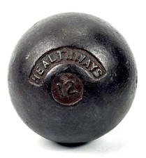 Vintage Shot Put Healthways Solid Steel 12 Pound Olympics Sports 12 Pounds