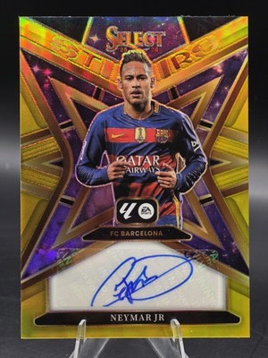 2025-26 Select La Liga Neymar Jr Gold Prizm Auto /10 ST-NJR