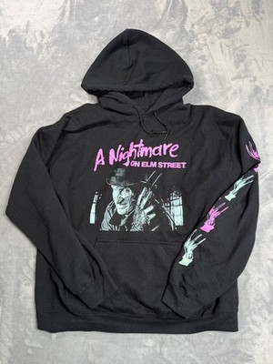 A Nightmare on Elm Street Freddy Krueger Hoodie Mens Black Graphic Pullover