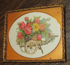 Dollhouse Wall Picture in Antique Gold Gilt Frame + Antique Scrap  — photo 2
