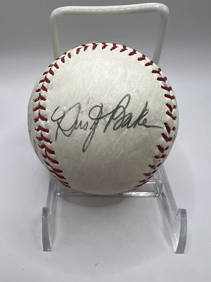 Padres Garvey Gossage Kennedy Auto + Giants Baker on SF Giant Souvenir Baseball - Image 3 of 4