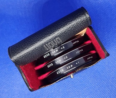 HOYA 58mm Macro Close-Up Camera Lens Filter Set +1 +2 +3 with leather case