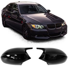 Austausch Spiegelkappen Glanz Schwarz passt für 3er BMW E90 E91 Vorfacelift