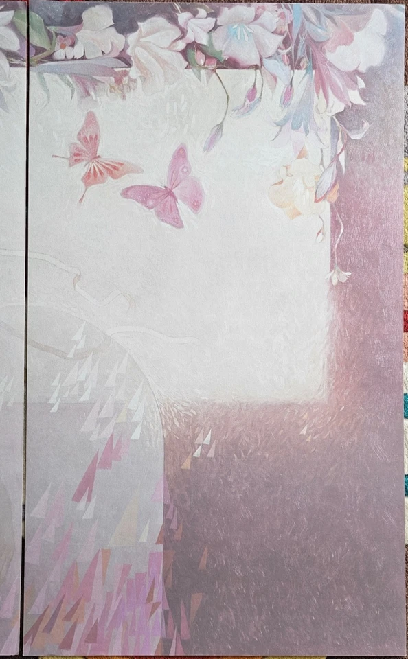 Felix Mas La Ventana HAND SIGNED Lithograph floral woman diptych art nouveau - Image 4 of 4