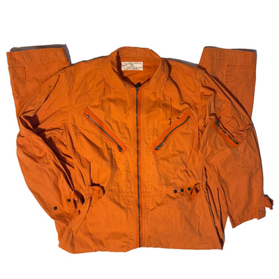 VTG Orange 1965 USAF Flying Coveralls K-2B Light Flight Med Reg Vietnam