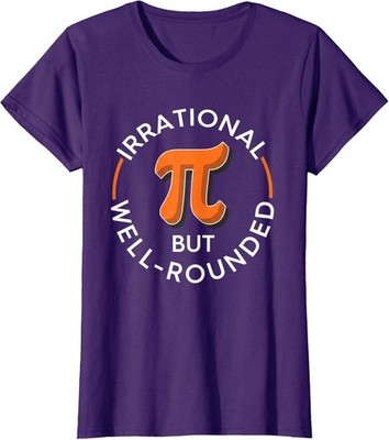 Retro Irrational But Well Rounded Pi Day Celebration Ladies' Crewneck T-Shirt