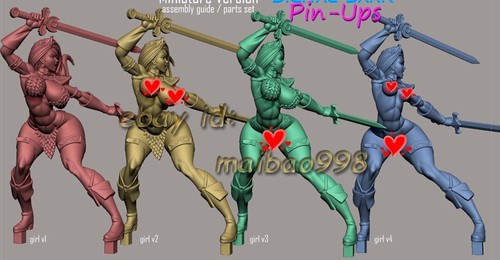 Red Sonja with NSFW 3D Print Garage Kit Figure Model Kit Unassemble Unpainted GK - 第 10/11 張圖片