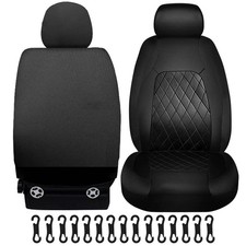 2x Car Front Seat Covers Leather Full Surround Cushion Protector 3-day Delivery