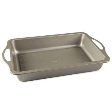 Light Champagne 9x13 Baking Pan Carbon Steel PFOA Free Nonstick Durable Design