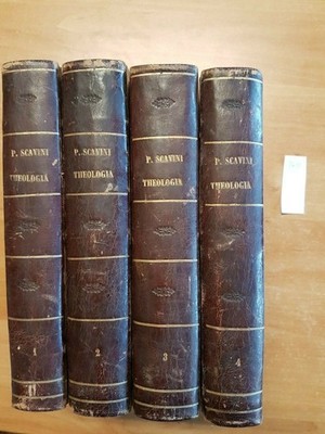 THEOLOGIA MORALIS UNIVERSA - PIETRO SCAVINI 1865 OLIVE - 4 KOMPLETTE BÄNDE(