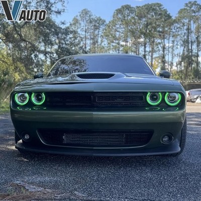 LED RGB HeadLights For 2015-2024 Dodge Challenger SE RT Projector Front Lamps