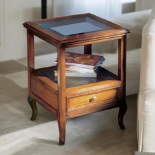 MOBILE TAVOLINO SERVITORE SALOTTO / SOGGIORNO IN LEGNO NOCE CLASSICO VINTAGE