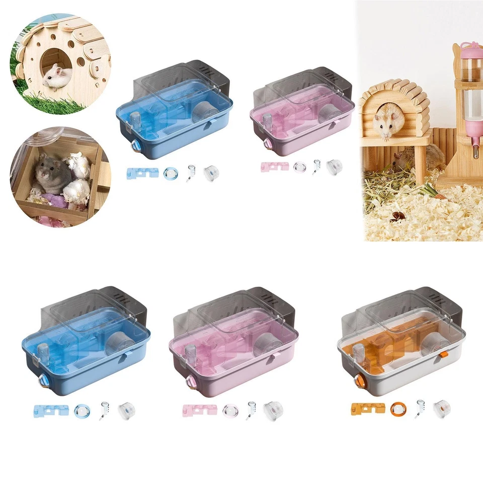Hamster cage 2 niveaux avec ouverte top polyvalent polyvalent cage animal - Photo 1/1