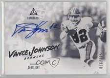 2018 Panini Luminance Spotlight Signatures /125 Vance Johnson #SS-VJ Auto 1dm4