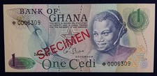Ghana 1 Cedi 1976 Specimen P#13s Unc